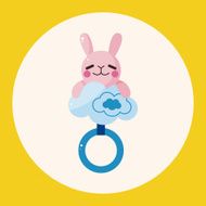 Baby rattle theme elements N8
