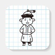 Chinese man doodle