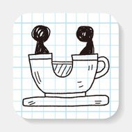 coffee cup play park doodle
