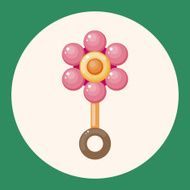 Baby rattle theme elements N9