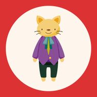 animal cat worker cartoon theme elements N3