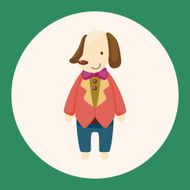 animal dog worker cartoon theme elements N3