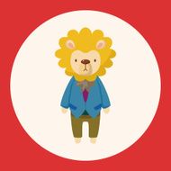 animal lion worker cartoon theme elements N2