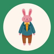 animal rabbit worker cartoon theme elements N2