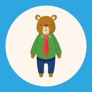 animal bear worker cartoon theme elements N3