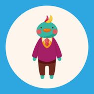 animal bird worker cartoon theme elements