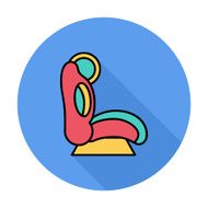 Child car seat flat icon N2