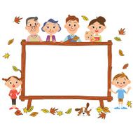 Autumn frame and family