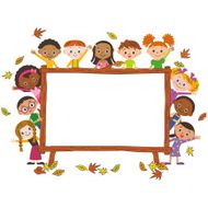 Autumn frame and children N2