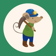 animal mouse worker cartoon theme elements