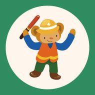 animal monkey worker cartoon theme elements N3