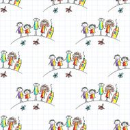 Colorful picture of happy family N4