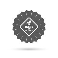 Baby on board sign icon Infant caution symbol N2