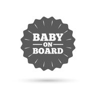 Baby on board sign icon Infant caution symbol N3