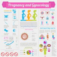 Gynecology and pregnancy infographic template Motherhood N8