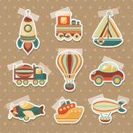 Transport toy stickers set