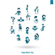 Happy Mothers Day Icons N208