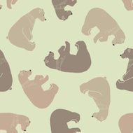 Bears seamless pattern in vector N3