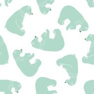 Bears seamless pattern in vector N4