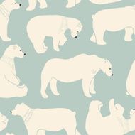 Bears seamless pattern in vector N6