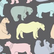 Bears seamless pattern in vector N7