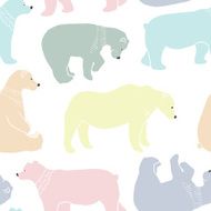 Bears seamless pattern in vector N8