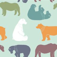 Bears seamless pattern in vector N9