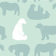 Bears seamless pattern in vector N10