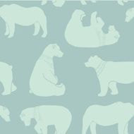 Bears seamless pattern in vector N11