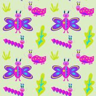 Glade with funny bugs