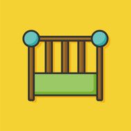 Baby bed icon N5