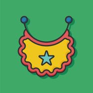 Baby bib icon N7