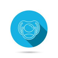 Pacifier icon Nipple or dummy sign N10
