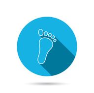 Baby footprint icon Child foot sign N3