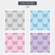 Baby crib bed icon Cradle or cot sign N8