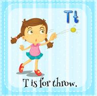 Alphabet T throw