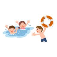 Man to rescue the children who drown