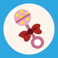 Baby rattle theme elements N10