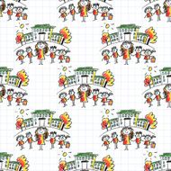 Colorful picture with happy kids N25