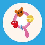 Baby rattle theme elements N11