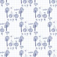 Colorful picture of bicycle