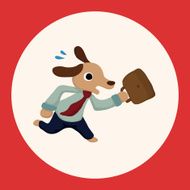animal dog worker cartoon theme elements N6