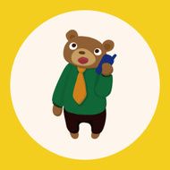 animal bear worker cartoon theme elements N6