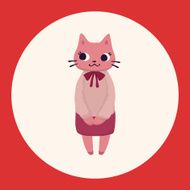 animal cat worker cartoon theme elements N5