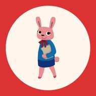 animal rabbit worker cartoon theme elements N4