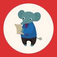 animal elephant worker cartoon theme elements N2