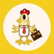 animal cock worker cartoon theme elements