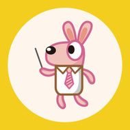 animal rabbit worker cartoon theme elements N5