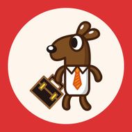 animal kangaroo worker cartoon theme elements