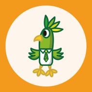 animal parrot worker cartoon theme elements